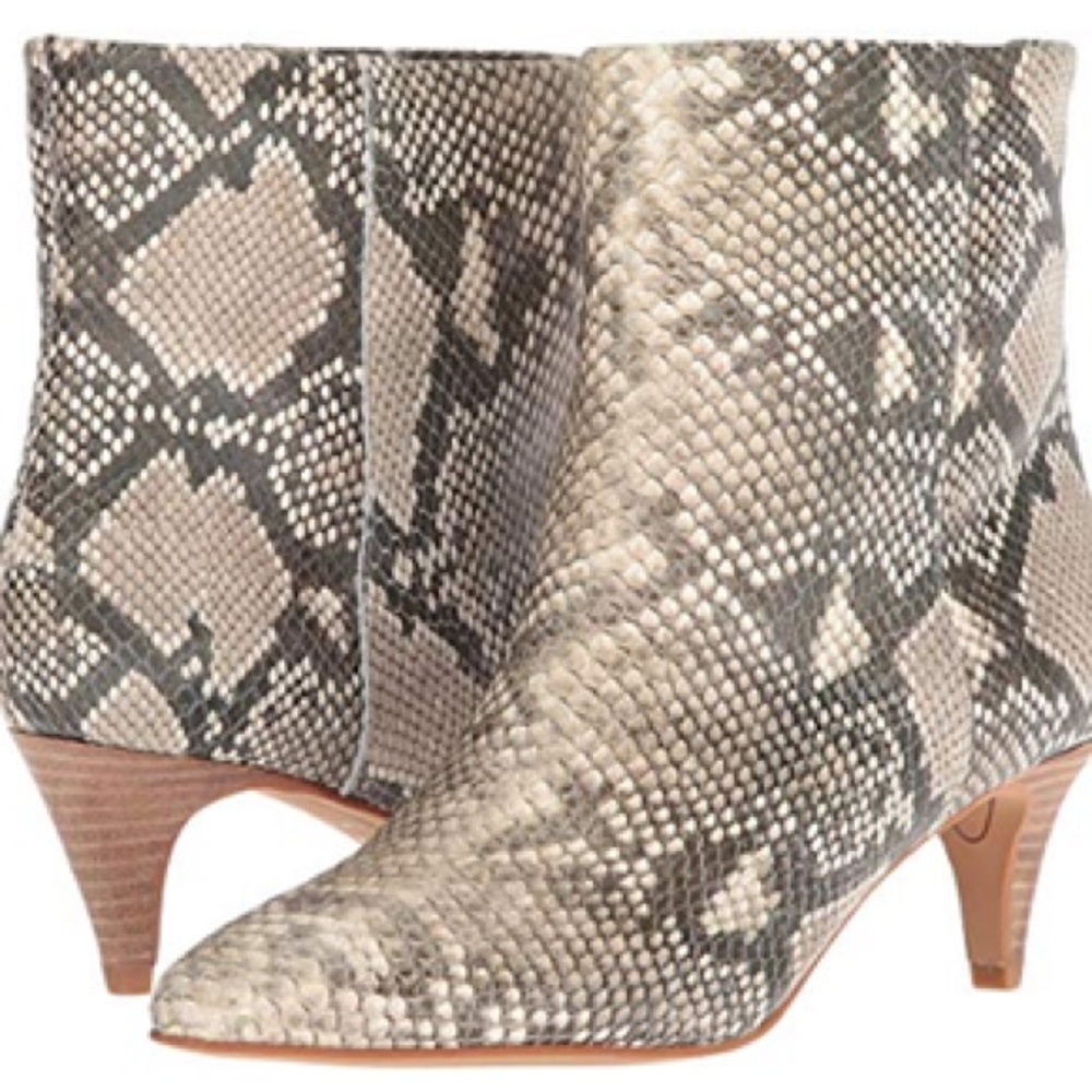 Dolce Vita Dee Dee Snakeskin Kitten Heeled Bootie